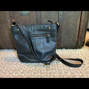Black Faux Leather Purse